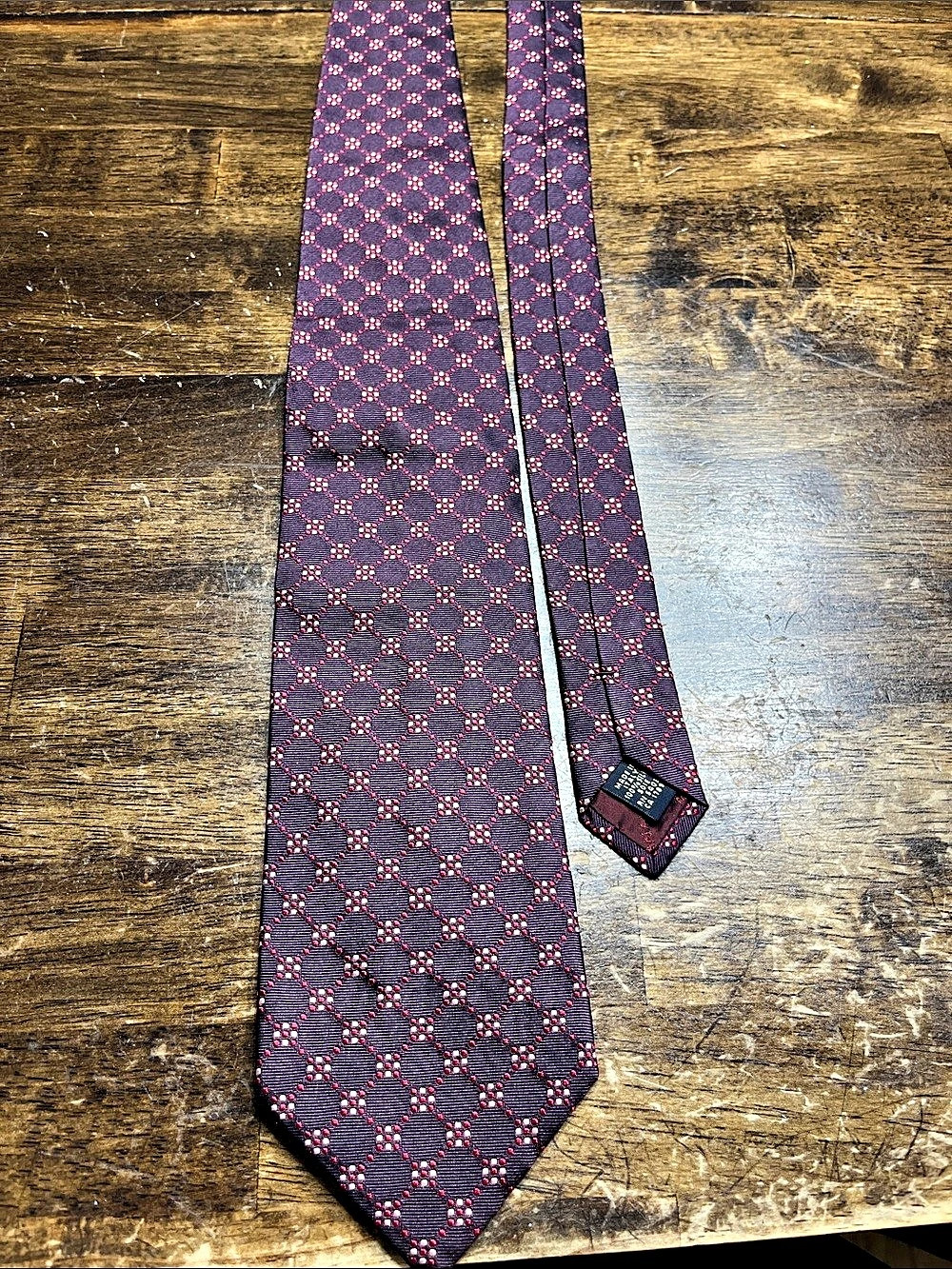 Banana Republic Geometric Silk Tie in Purple & Red